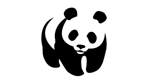Le logo de la WWF, une ONG, est noir et blanc