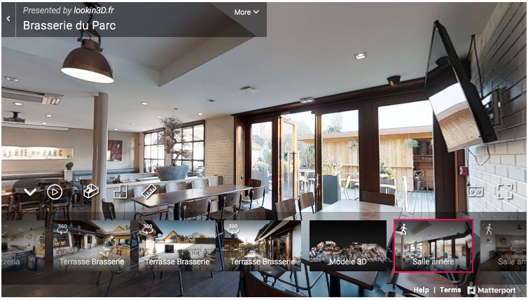 L’outil Lookin 3D permet de réaliser des visites virtuelles de restaurants